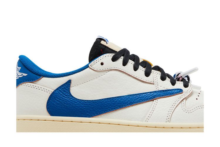 Fragment Design x Travis Scott x Air Jordan 1 Retro Low OG SP Sail Military Blue