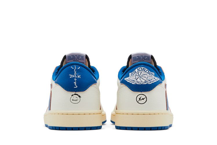 Fragment Design x Travis Scott x Air Jordan 1 Retro Low OG SP Sail Military Blue