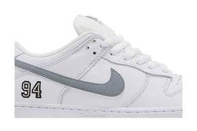 Supreme x Dunk Low SB White Metallic Silver