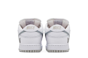 Supreme x Dunk Low SB White Metallic Silver