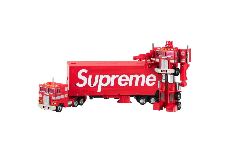 Supreme x Transformers G1 Optimus Prime Figure